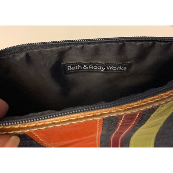 Bath & Body Works Blue Denim Travel Bag Cosmetics Case Southwest Mini Retro Y2K - Picture 4 of 8